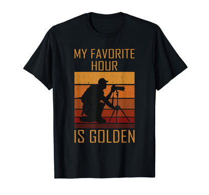 Photographer Golden Hour Camera My T-Shirt - Custom Art Print Men Women - T-Shirt, Sweatshirt, Hoodie