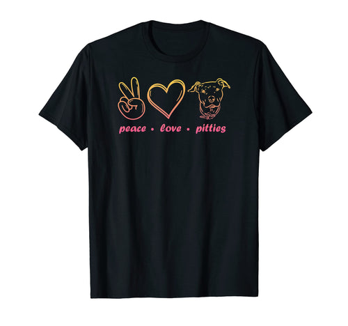 Love My Pitbull Pitbull Mom Gift Peace T-Shirt - Minimalist Print Unisex - T-Shirt, Sweatshirt, Hoodie
