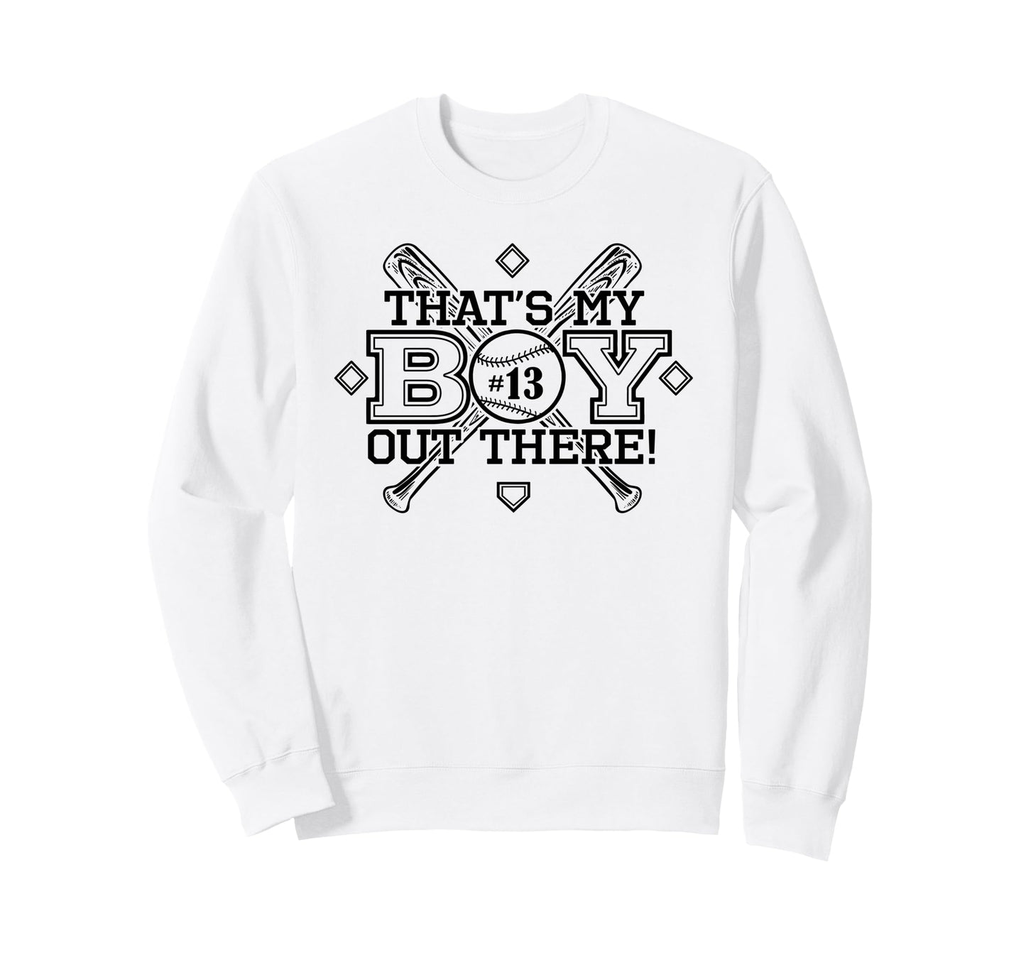 Baseball Mom Dad Thats My Proud Sweatshirt - Custom Art Print for Adults - T-Shirt, Sweatshirt, Hoodie