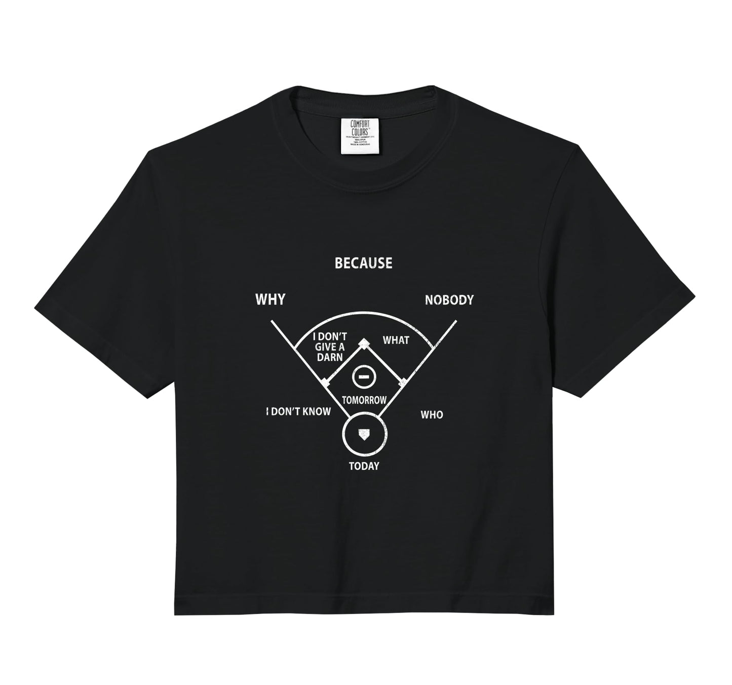 Whos First Baseball Position Joke Sweatshirt - Graphic Print for Adults - T-Shirt, Sweatshirt, Hoodie