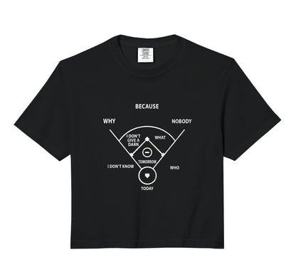 Whos First Baseball Position Joke Sweatshirt - Graphic Print for Adults - T-Shirt, Sweatshirt, Hoodie