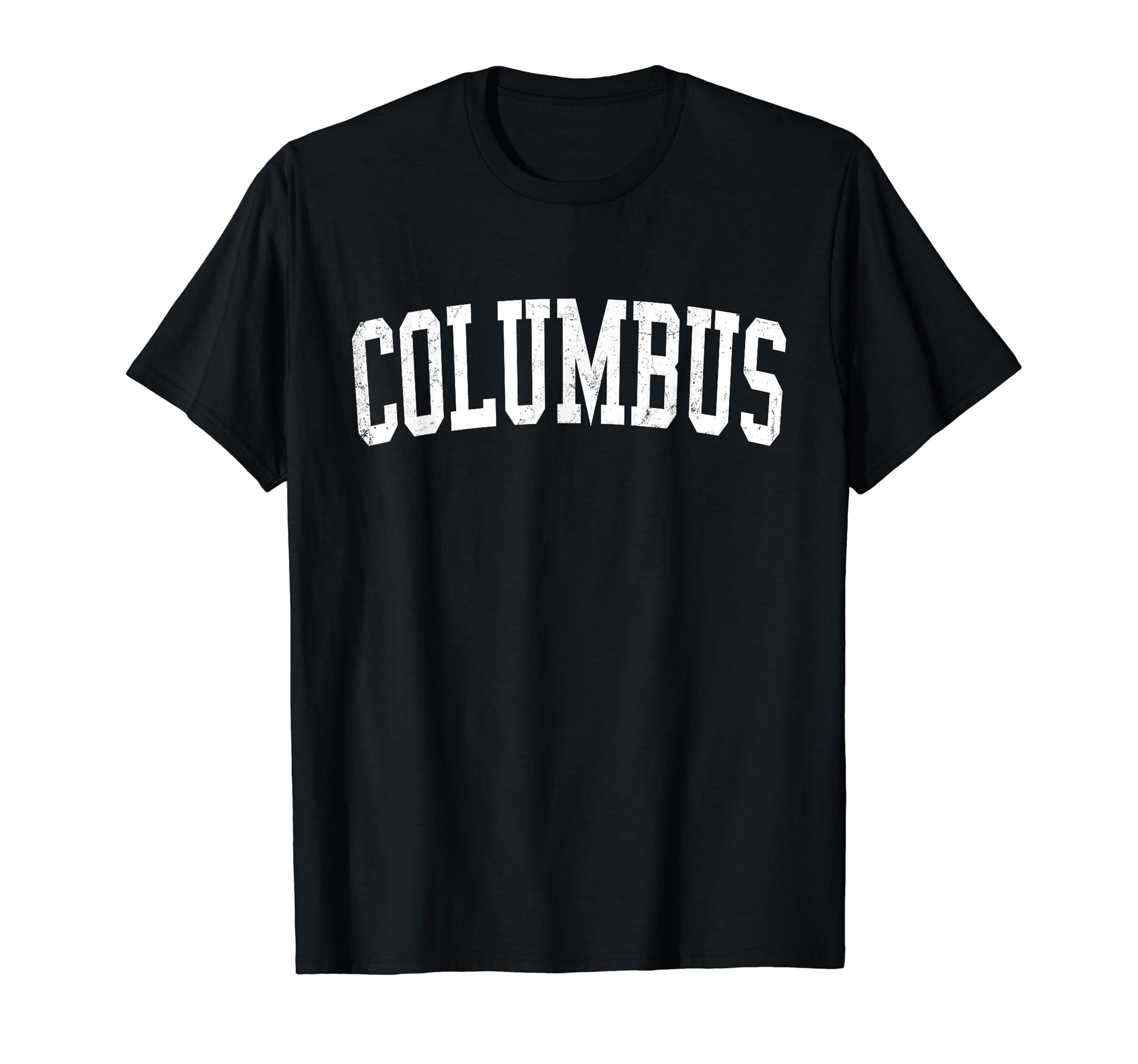 Columbus Ms Distressed White Varsity T-Shirt - Aesthetic Graphic Men Women - T-Shirt, Sweatshirt, Hoodie