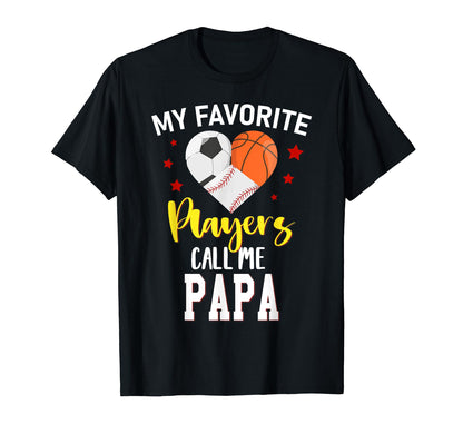My Favorite Players Baseball Basketball T-Shirt - Custom Art Print Unisex - T-Shirt, Sweatshirt, Hoodie