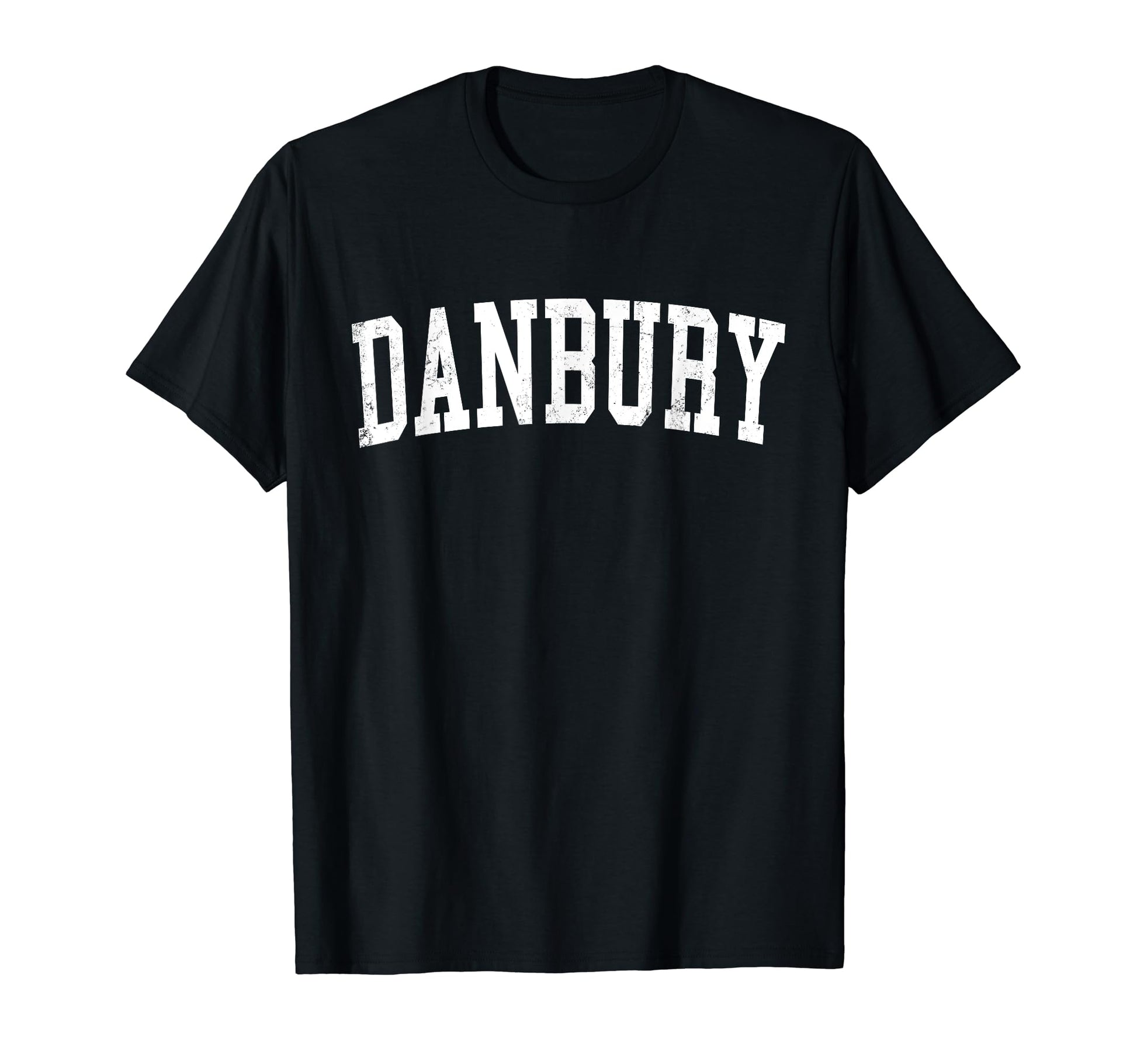 Danbury Ct Distressed White Varsity T-Shirt - Streetwear Style for Adults - T-Shirt, Sweatshirt, Hoodie