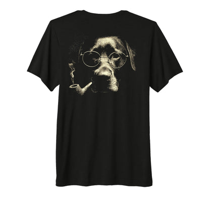 Labrador Retriever Glasses Smoking T-Shirt - Novelty Apparel for Adults - T-Shirt, Sweatshirt, Hoodie