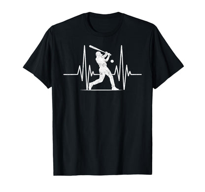 Baseball Player Heartbeat Coach Dad T-Shirt - Trendy Graphic Men Women - T-Shirt, Sweatshirt, Hoodie