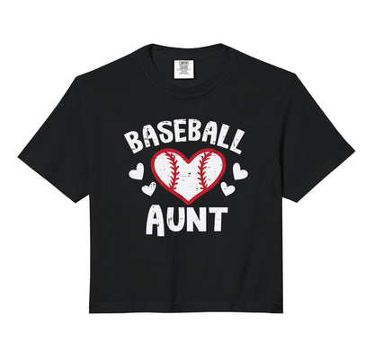 Baseball Aunt Heart Family Matching Aunty Hoodie - Trendy Graphic Unisex - T-Shirt, Sweatshirt, Hoodie