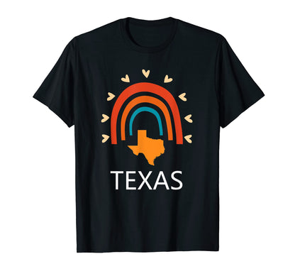 Texas Rainbow T-Shirt - Trendy Graphic for Adults - T-Shirt, Sweatshirt, Hoodie