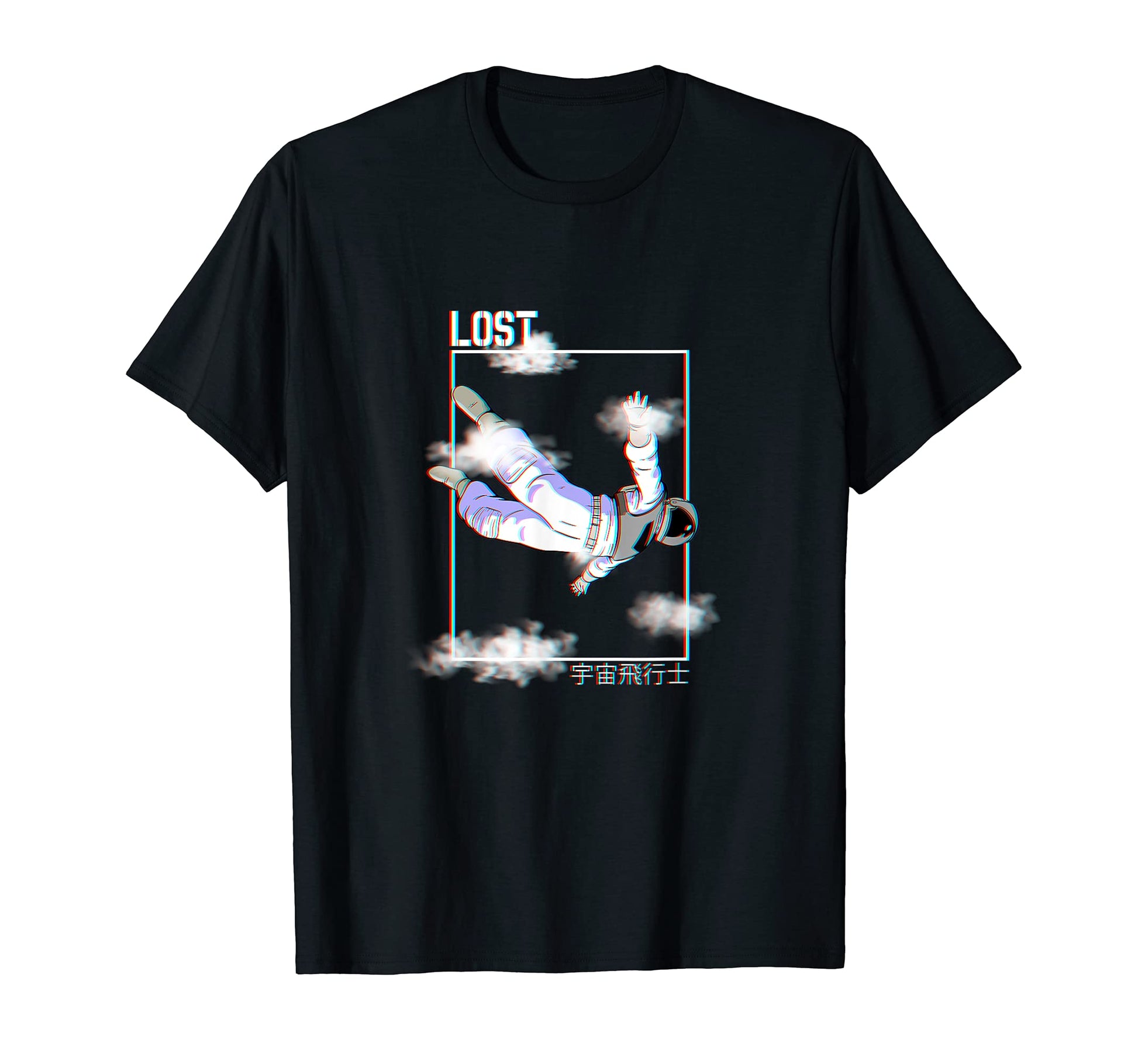 Lost Astronaut Japan Sad 90S T-Shirt - Casual Everyday Wear Unisex - T-Shirt, Sweatshirt, Hoodie