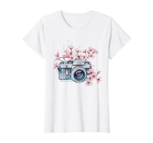 Photographer Camera Flowers Photography T-Shirt - Novelty Apparel Men Women - T-Shirt, Sweatshirt, Hoodie