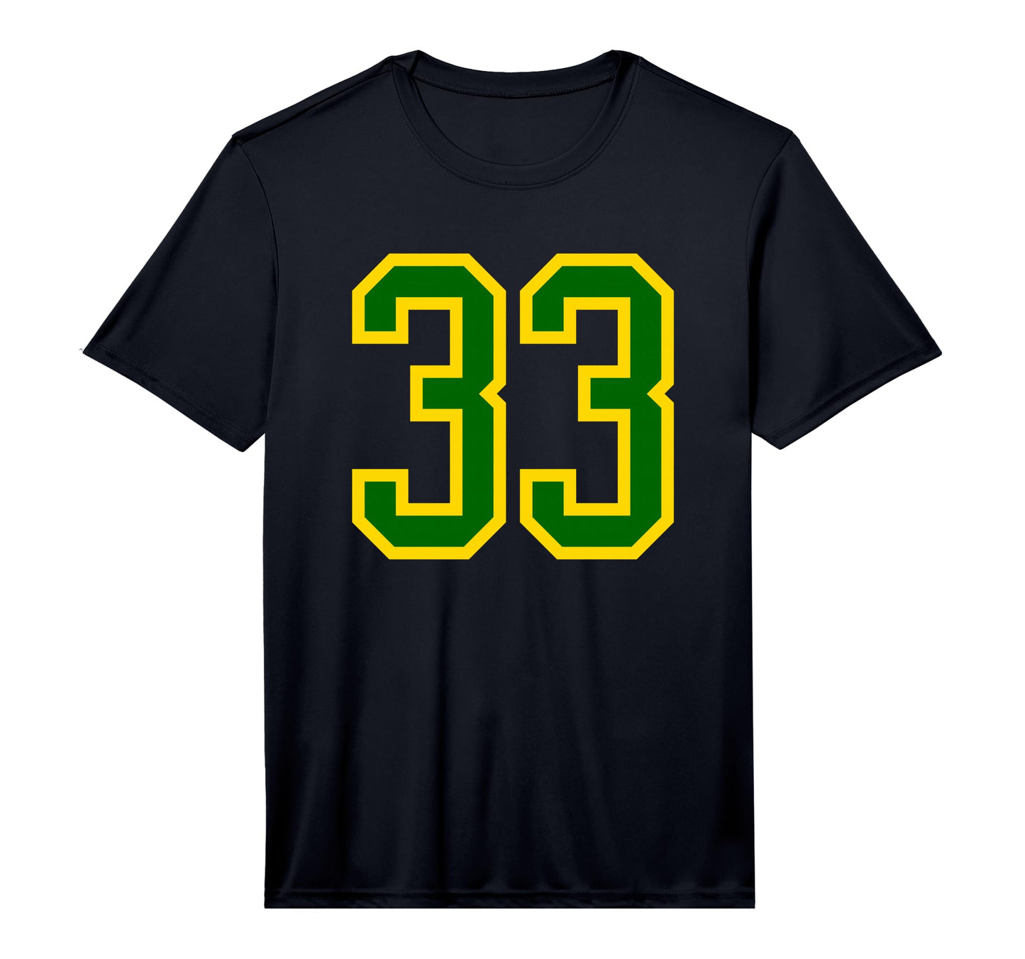 Green Yellow Sports Team Number 33 T-Shirt - Casual Everyday Wear Unisex - T-Shirt, Sweatshirt, Hoodie
