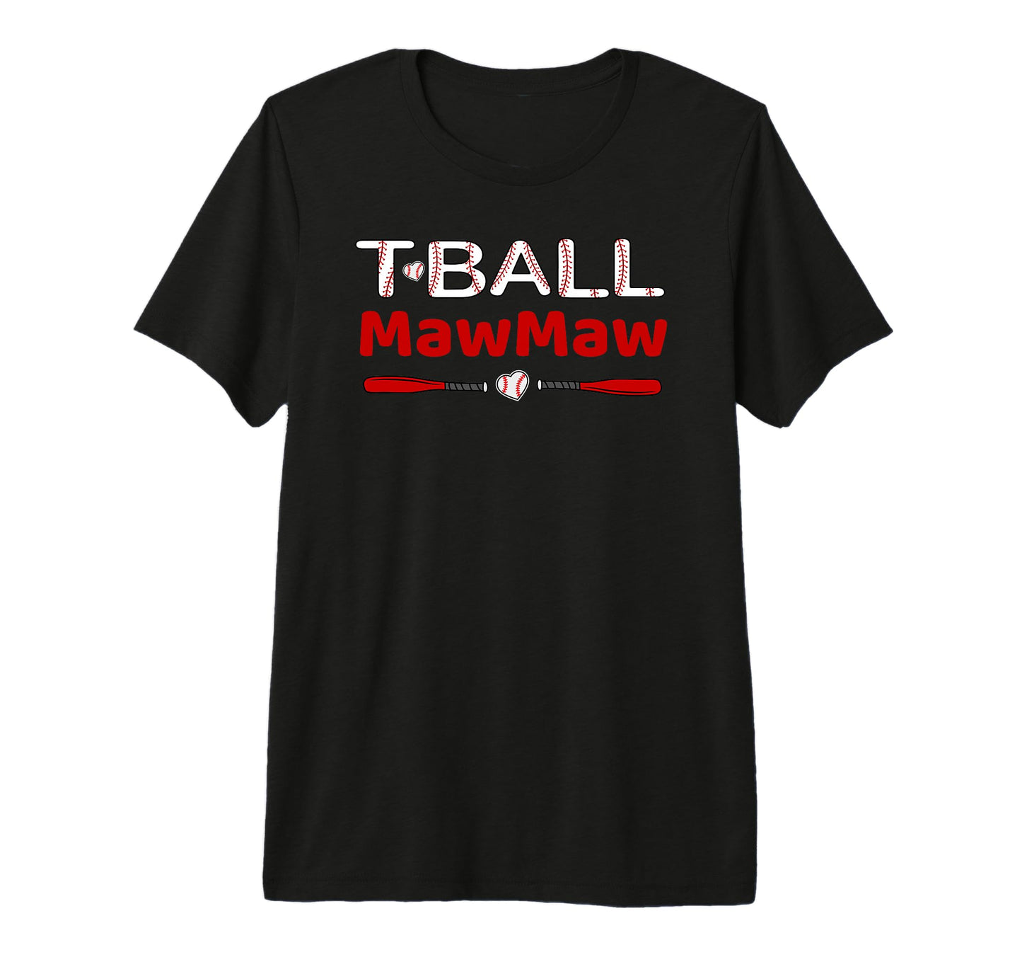 T Ball Mawmaw Grandma Ball Baseball Player T-Shirt - Unique Graphic Unisex - T-Shirt, Sweatshirt, Hoodie