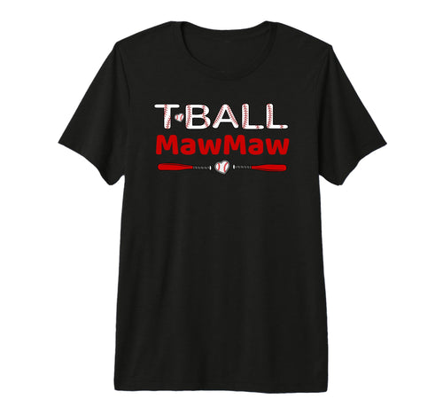 T Ball Mawmaw Grandma Ball Baseball Player T-Shirt - Unique Graphic Unisex - T-Shirt, Sweatshirt, Hoodie