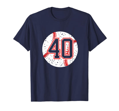 Baseball Number 40 Mom Show T-Shirt - Casual Everyday Wear for Adults - T-Shirt, Sweatshirt, Hoodie