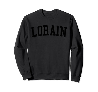 Lorain Oh Distressed Black Sweatshirt - Casual Everyday Wear Men Women - T-Shirt, Sweatshirt, Hoodie