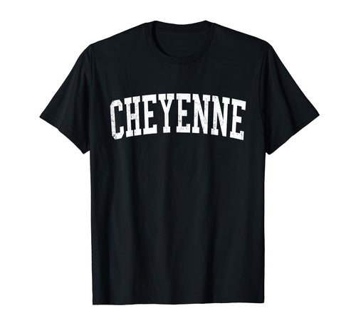 Cheyenne Wy Distressed White Varsity T-Shirt - Graphic Print for Adults - T-Shirt, Sweatshirt, Hoodie