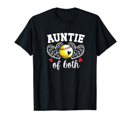 Auntie Both Baseball Softball Aunt Ballers T-Shirt - Trendy Graphic Unisex - T-Shirt, Sweatshirt, Hoodie