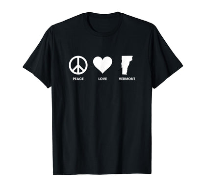 Peace Love Vermont Best Gift T-Shirt - Casual Everyday Wear Unisex - T-Shirt, Sweatshirt, Hoodie