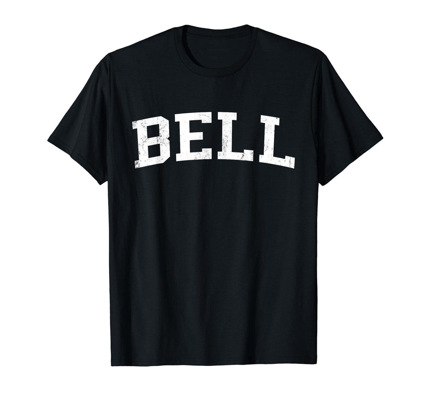Bell Ca Distressed White Varsity T-Shirt - Custom Art Print for Adults - T-Shirt, Sweatshirt, Hoodie