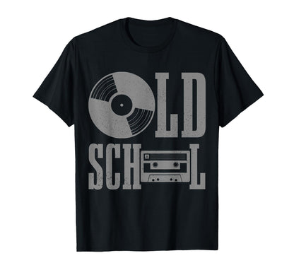 Vinyl Record Casette Tape Old T-Shirt - Fun Novelty Design Men Women - T-Shirt, Sweatshirt, Hoodie