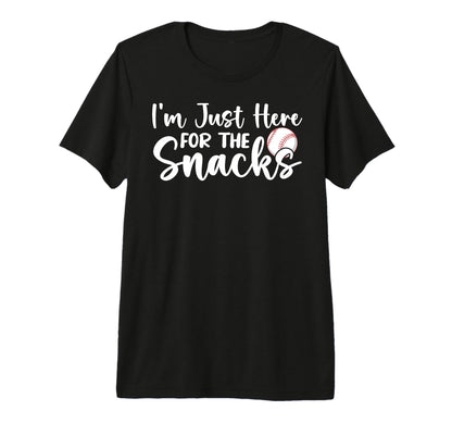 Im Just Here Snacks Funny Baseball Tri T-Shirt - Trendy Graphic Unisex - T-Shirt, Sweatshirt, Hoodie