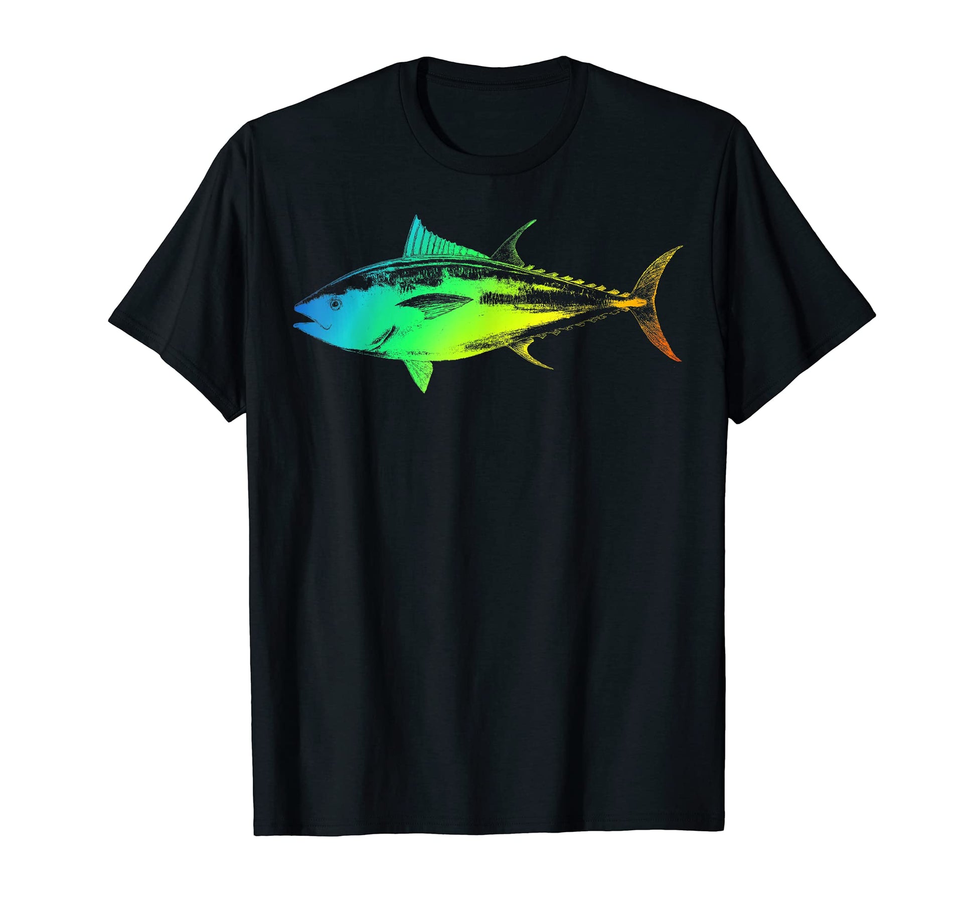 Bluefin Tuna Colorful Rainbow T-Shirt - Fun Novelty Design Men Women - T-Shirt, Sweatshirt, Hoodie
