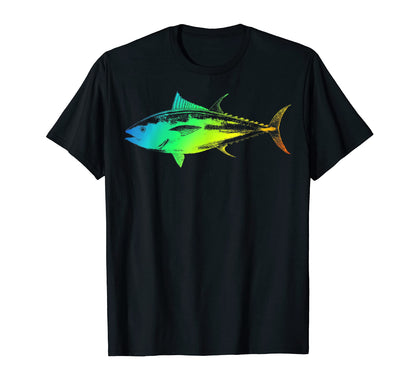 Bluefin Tuna Colorful Rainbow T-Shirt - Fun Novelty Design Men Women - T-Shirt, Sweatshirt, Hoodie