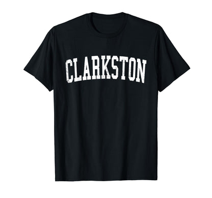 Clarkston Ga Distressed White Varsity T-Shirt - Graphic Print Men Women - T-Shirt, Sweatshirt, Hoodie