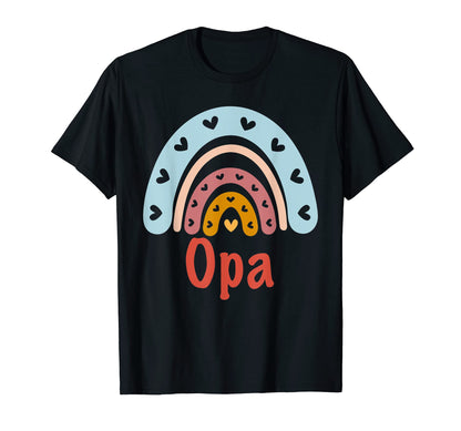 Opa Birthday Rainbow Boho Opa T-Shirt - Trendy Graphic for Adults - T-Shirt, Sweatshirt, Hoodie