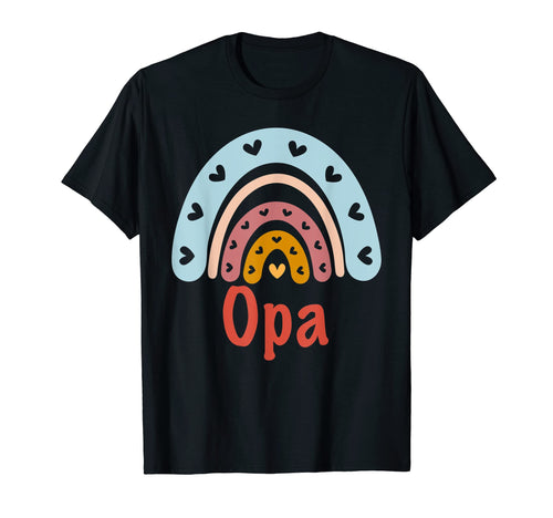 Opa Birthday Rainbow Boho Opa T-Shirt - Trendy Graphic for Adults - T-Shirt, Sweatshirt, Hoodie