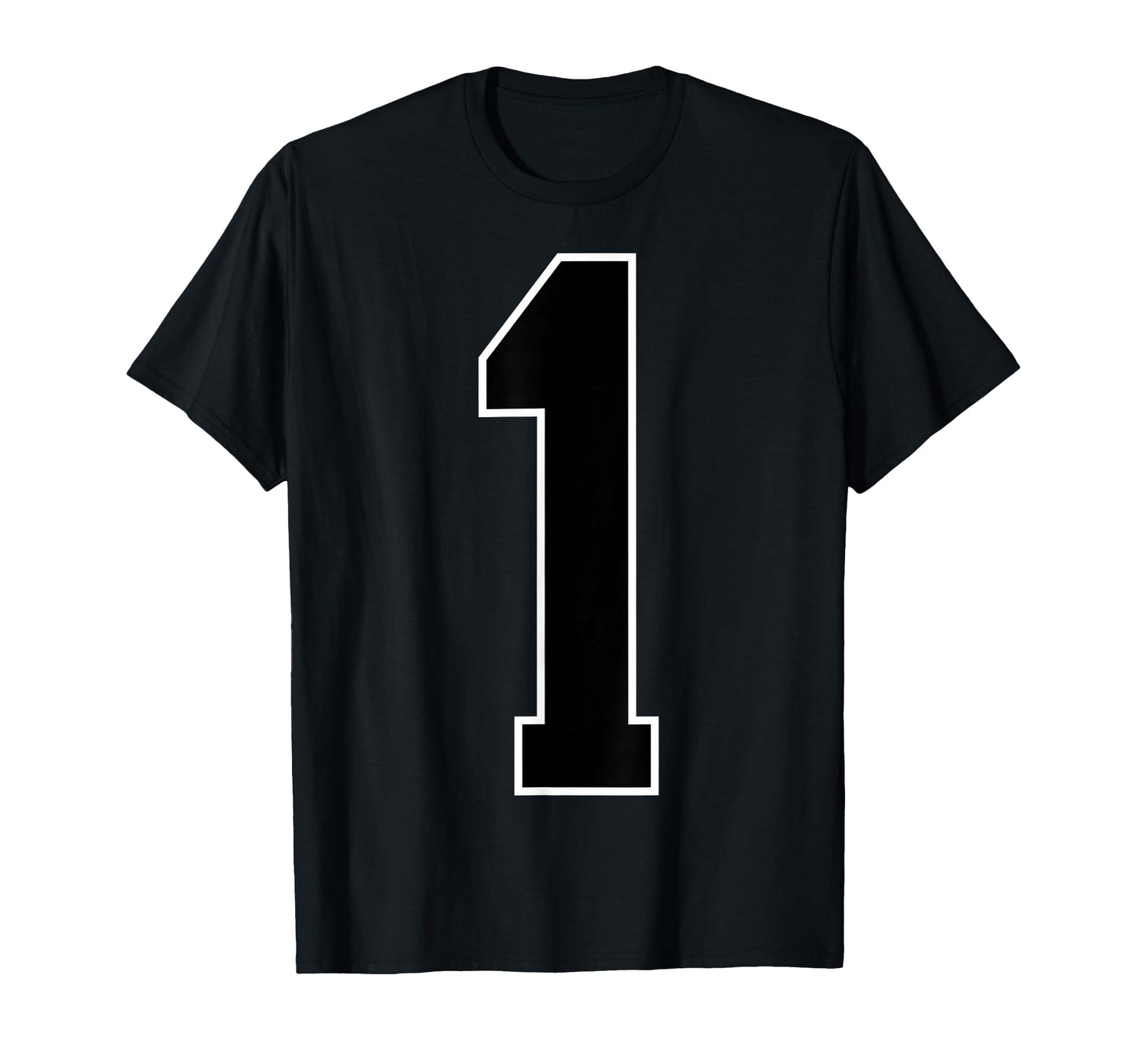 1 Black Sports Team Number Fan T-Shirt - Novelty Apparel Unisex - T-Shirt, Sweatshirt, Hoodie