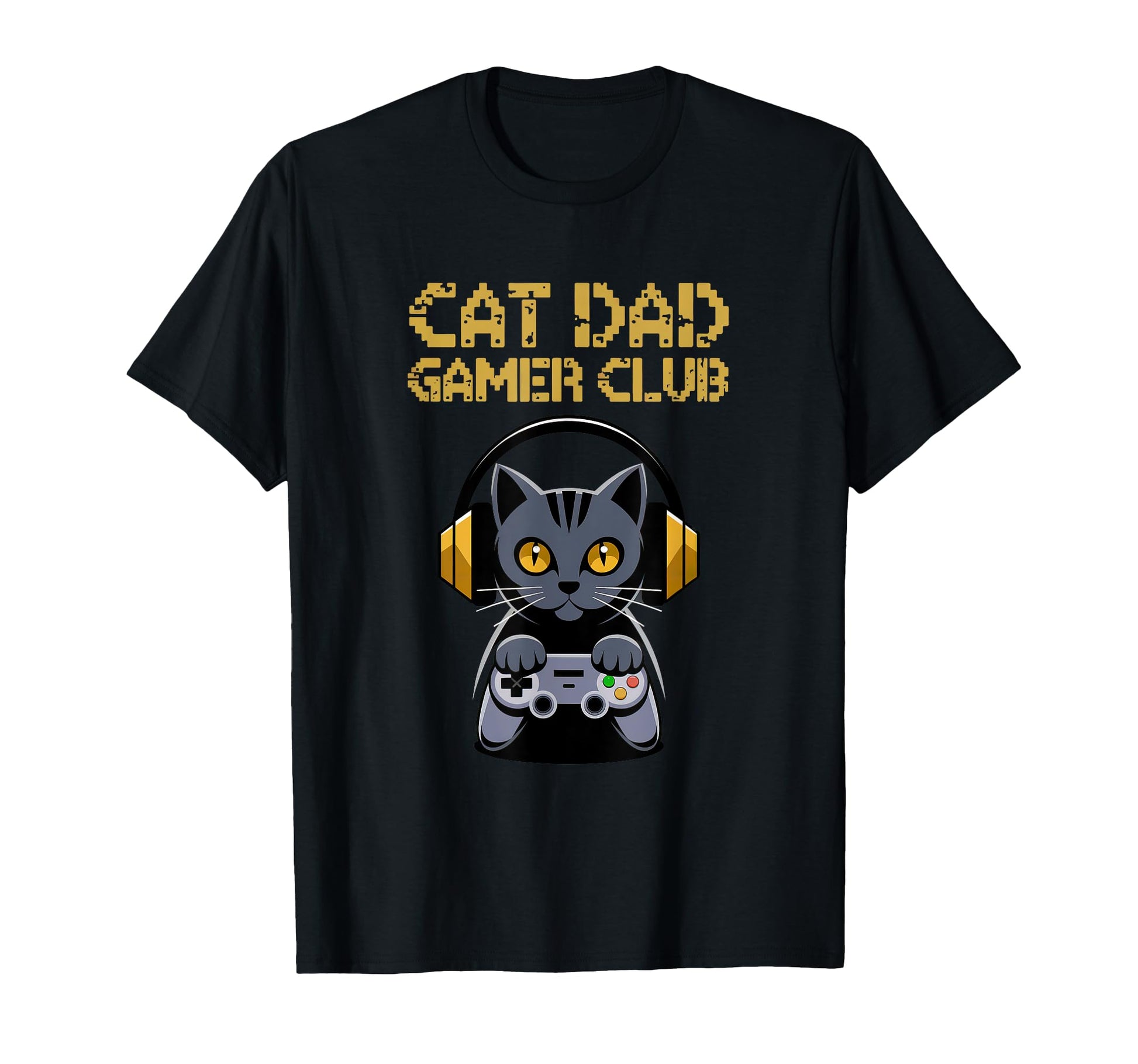 Cat Dad Gamer Club Proud New Dad Fathers T-Shirt - Minimalist Print Unisex - T-Shirt, Sweatshirt, Hoodie