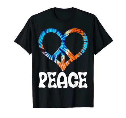Peace Tie Love Heart Funny Hand T-Shirt - Custom Art Print for Adults - T-Shirt, Sweatshirt, Hoodie