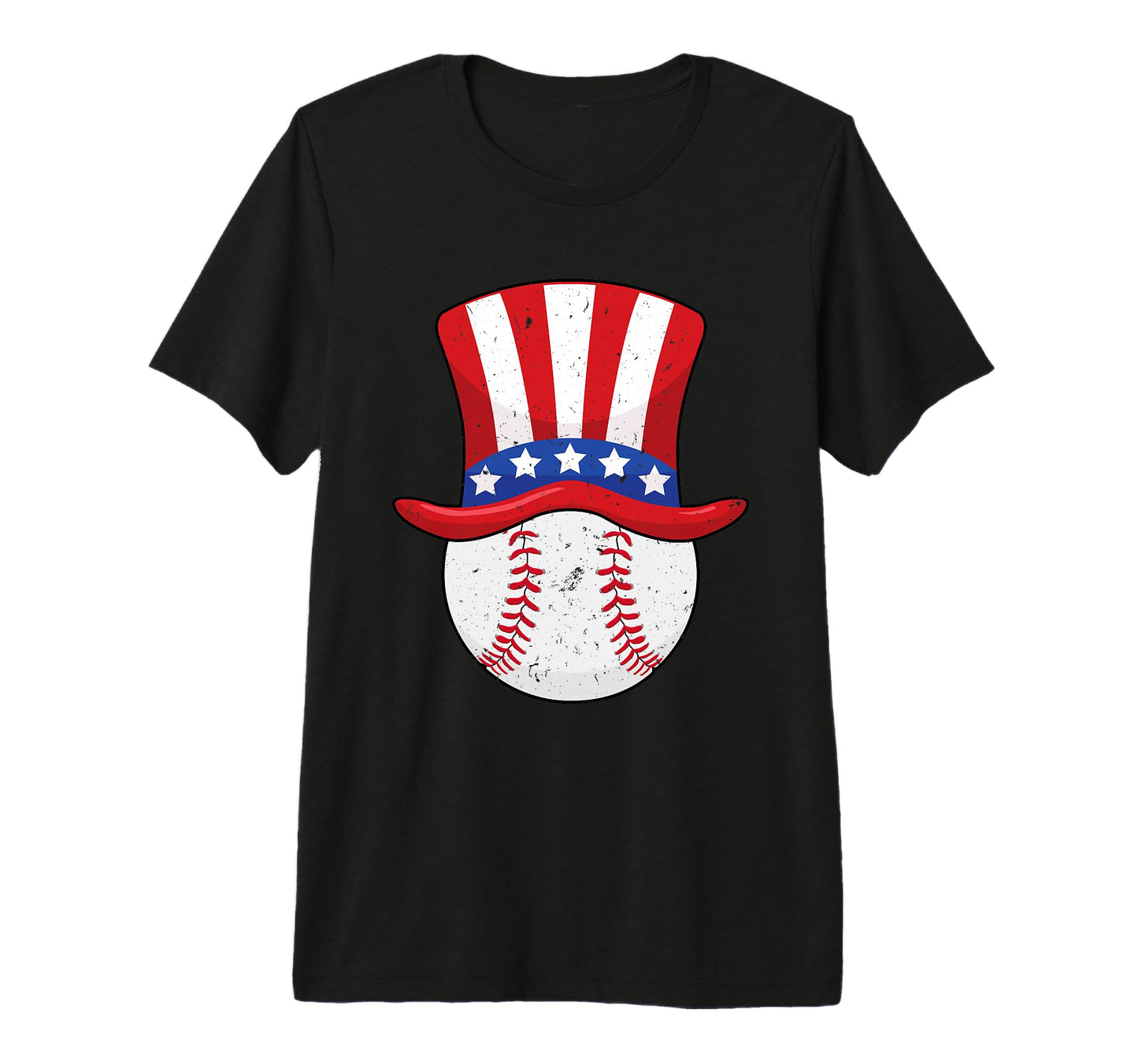Baseball Uncle Sam 4Th July American T-Shirt - Unique Graphic for Adults - T-Shirt, Sweatshirt, Hoodie