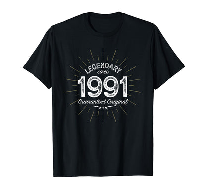 Legendary Since 1991 Birth Year T-Shirt - Casual Everyday Wear for Adults - T-Shirt, Sweatshirt, Hoodie