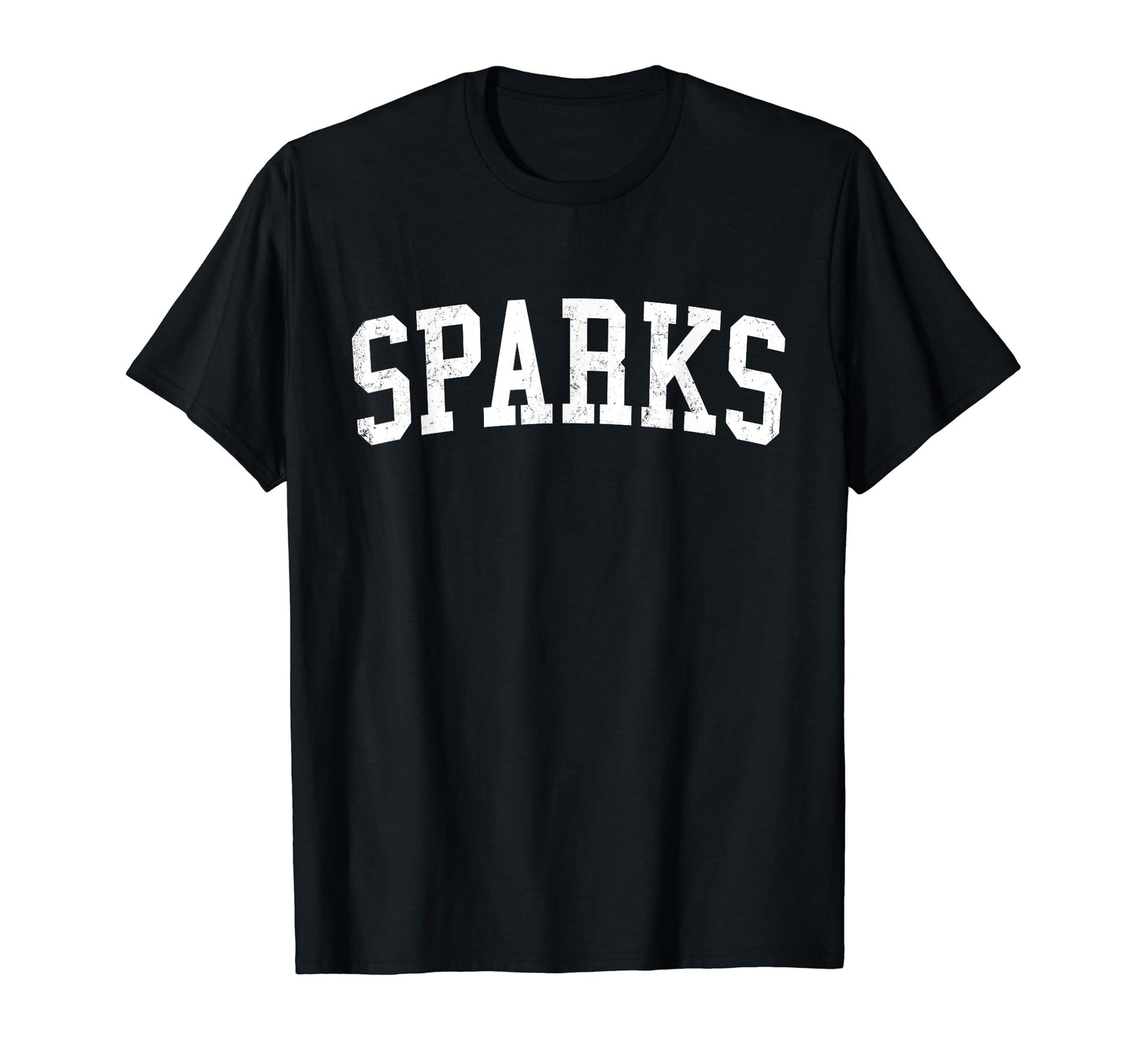 Sparks Nv Distressed White Varsity T-Shirt - Unique Graphic Unisex - T-Shirt, Sweatshirt, Hoodie
