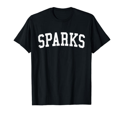 Sparks Nv Distressed White Varsity T-Shirt - Unique Graphic Unisex - T-Shirt, Sweatshirt, Hoodie
