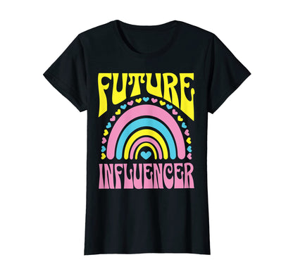 Future Influencer Bright Rainbow T-Shirt - Aesthetic Graphic for Adults - T-Shirt, Sweatshirt, Hoodie
