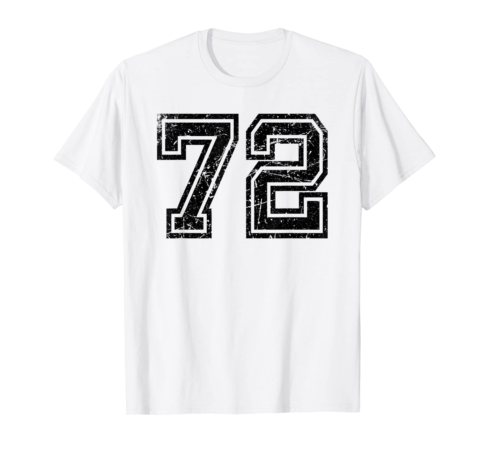 Number 72 Sports Jersey Varsity Lucky Number T-Shirt - Graphic Print Unisex - T-Shirt, Sweatshirt, Hoodie