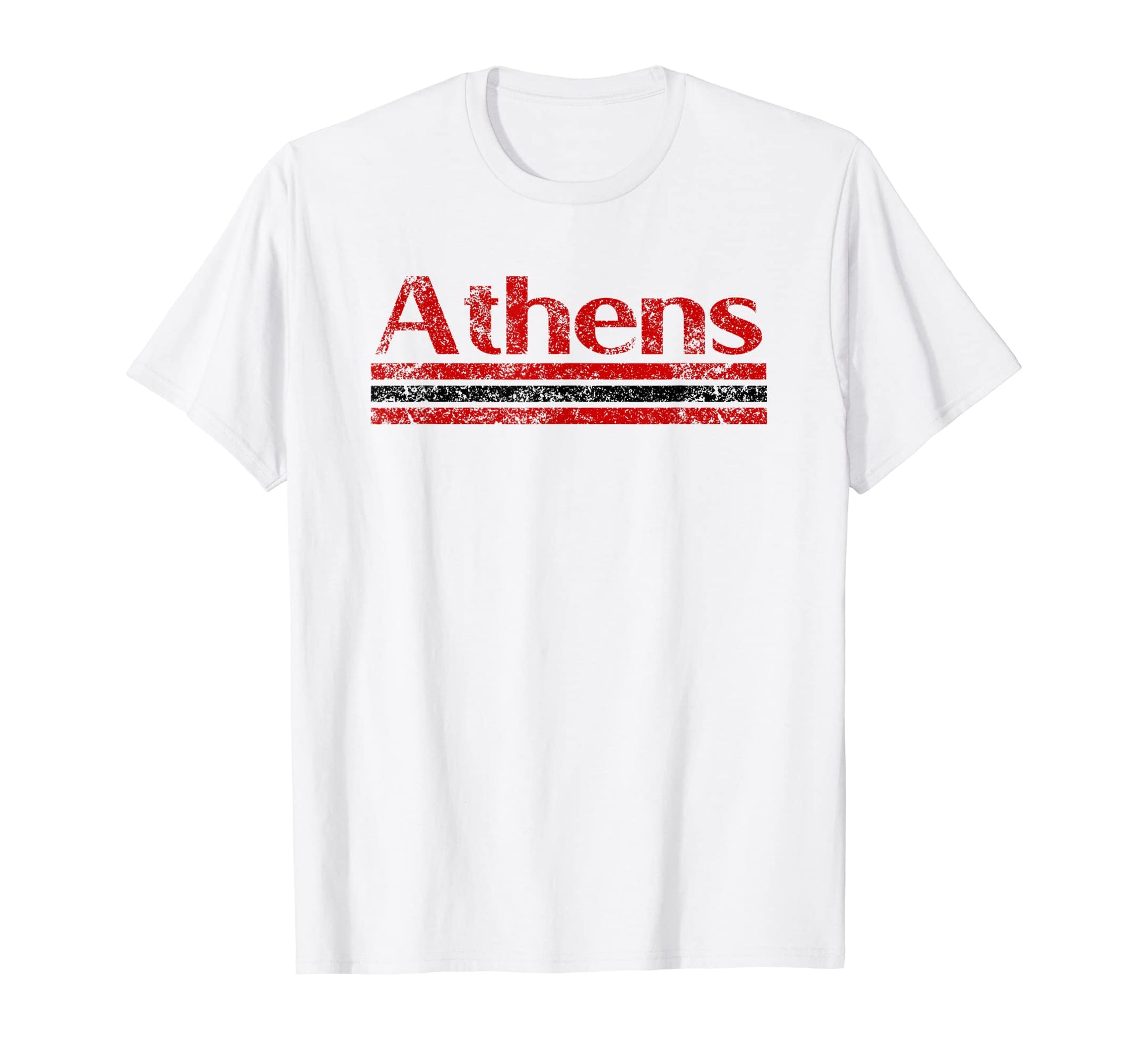 Athens Georgia Weathered Stripe T-Shirt - Fun Novelty Design for Adults - T-Shirt, Sweatshirt, Hoodie