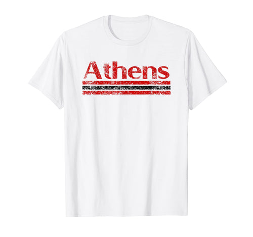 Athens Georgia Weathered Stripe T-Shirt - Fun Novelty Design for Adults - T-Shirt, Sweatshirt, Hoodie