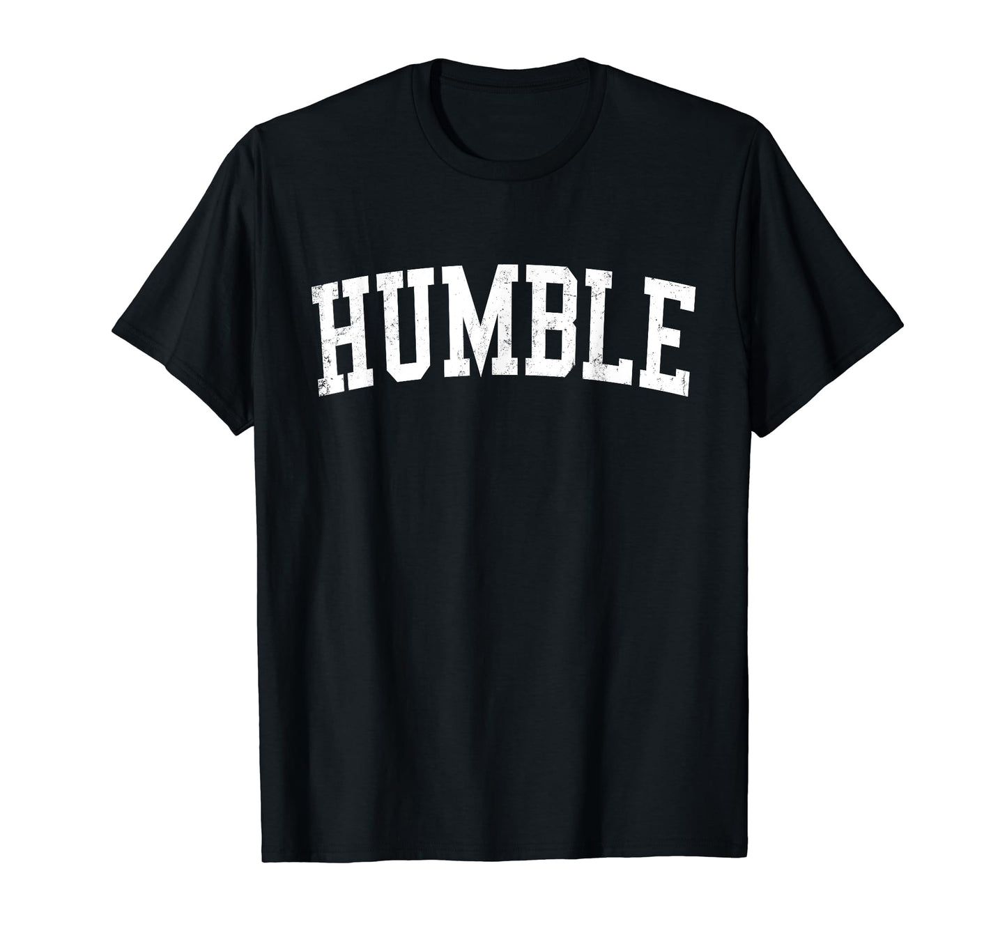 Humble Tx Distressed White Varsity T-Shirt - Casual Everyday Wear Unisex - T-Shirt, Sweatshirt, Hoodie