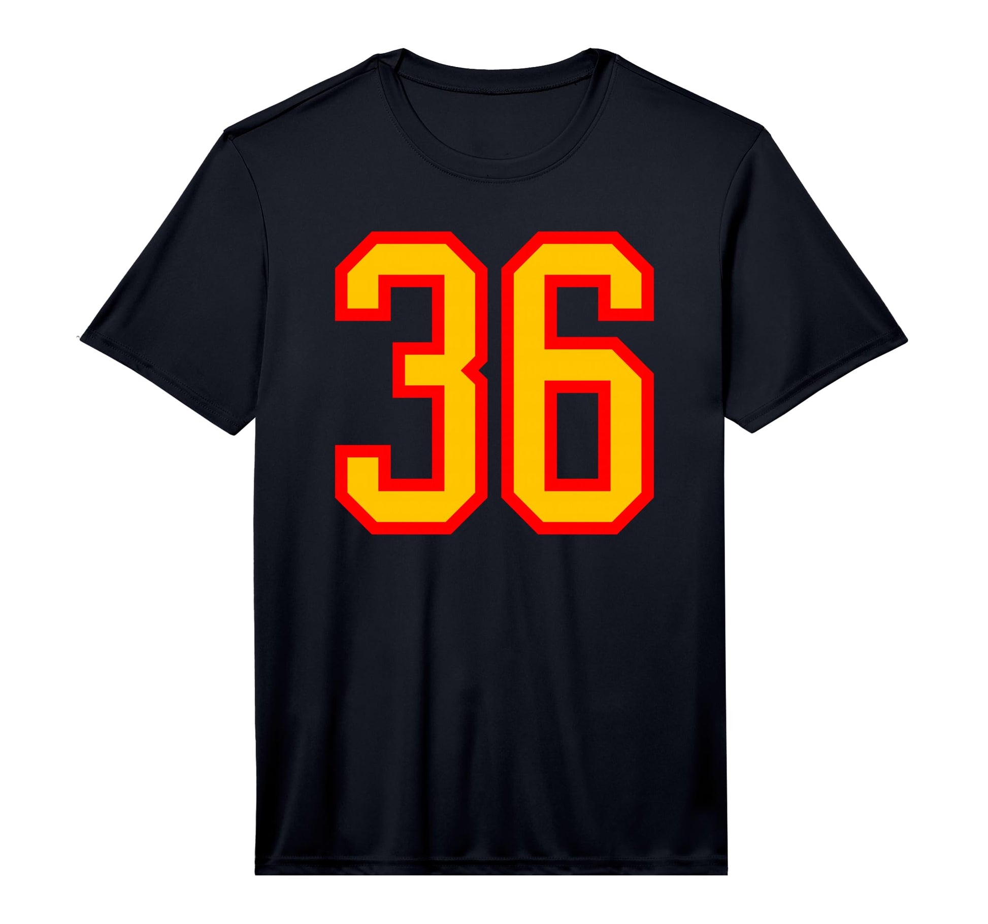 Red Yellow Sport Team Number 36 T-Shirt - Casual Everyday Wear Men Women - T-Shirt, Sweatshirt, Hoodie
