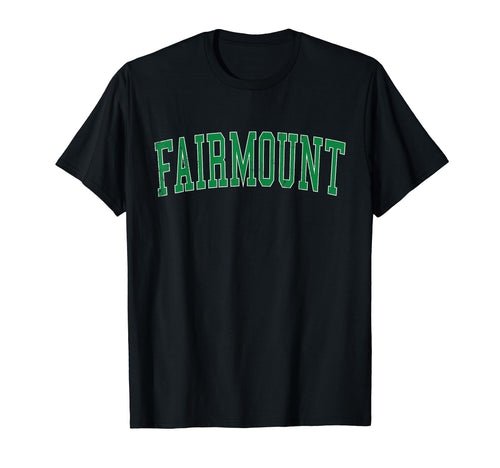 Fairmount Ny Distressed Green Varsity T-Shirt - Minimalist Print Unisex - T-Shirt, Sweatshirt, Hoodie