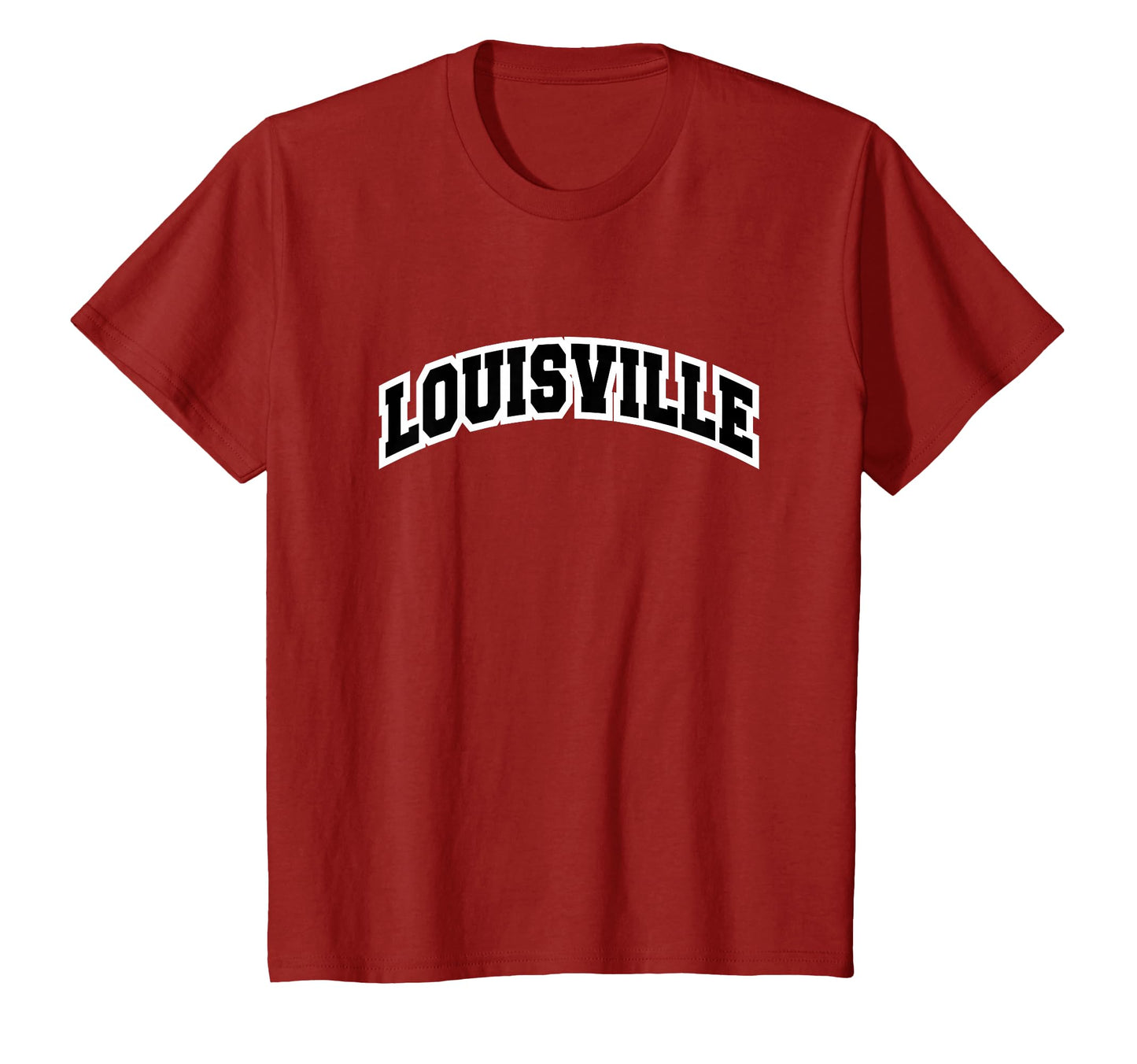 Louisville Kentucky Varsity Red T-Shirt - Fun Novelty Design for Adults - T-Shirt, Sweatshirt, Hoodie