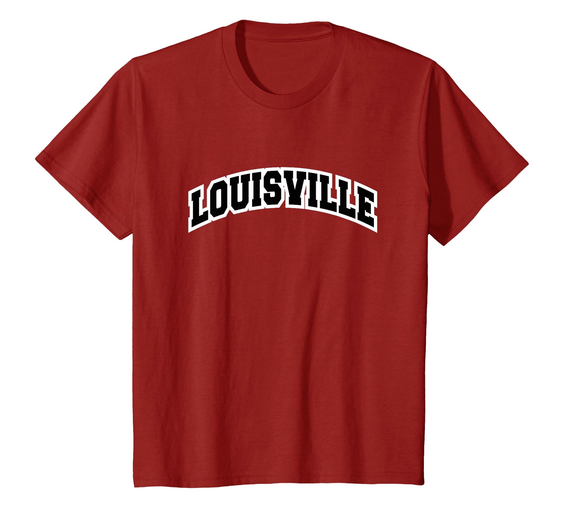 Louisville Kentucky Varsity Red T-Shirt - Fun Novelty Design for Adults - T-Shirt, Sweatshirt, Hoodie