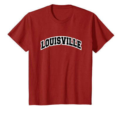 Louisville Kentucky Varsity Red T-Shirt - Fun Novelty Design for Adults - T-Shirt, Sweatshirt, Hoodie