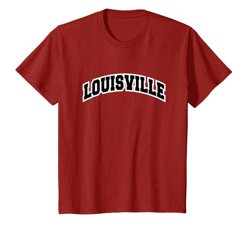 Louisville Kentucky Varsity Red T-Shirt - Fun Novelty Design for Adults - T-Shirt, Sweatshirt, Hoodie