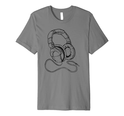Hip Hop Over Ear Headphones Old T-Shirt - Casual Everyday Wear Men Women - T-Shirt, Sweatshirt, Hoodie