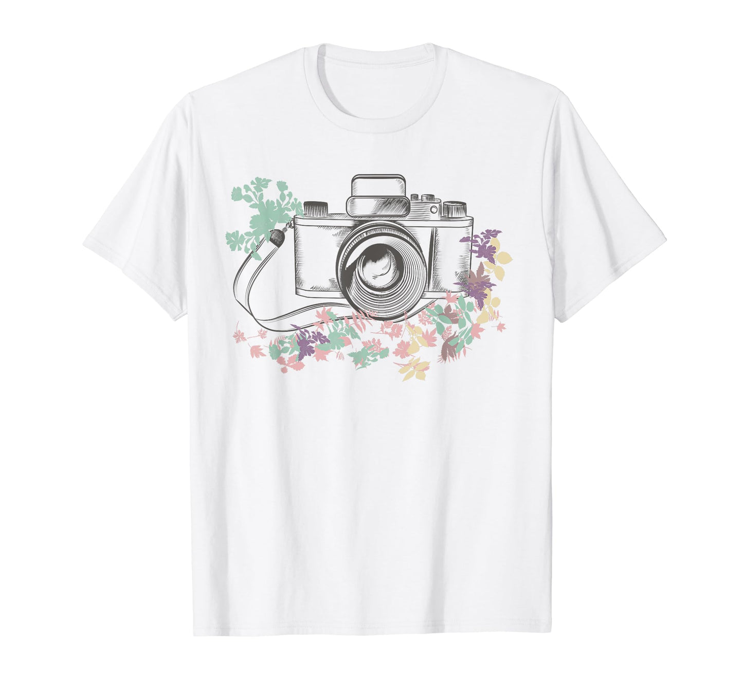Lovely Camera Floral T-Shirt - Aesthetic Graphic Unisex - T-Shirt, Sweatshirt, Hoodie